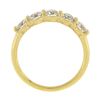 Image 8 : 18k Yellow Gold 1.22 ctw Round Ideal Low Profile Diamond 5 Stone Stack Band Ring