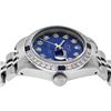 Image 7 : Rolex Ladies Quickset Stainless Steel Blue Diamond And Sapphire Datejust Wristwa