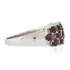 Image 5 : 18K White Gold 2.65 ctw Square Ruby & Baguette Diamond Checkerboard Cocktail Rin