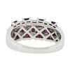 Image 7 : 18K White Gold 2.65 ctw Square Ruby & Baguette Diamond Checkerboard Cocktail Rin