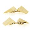 Image 4 : Vintage Solid 14k Yellow Gold Polished Finish Pyramid Textured Square Cuff Links