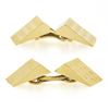 Image 5 : Vintage Solid 14k Yellow Gold Polished Finish Pyramid Textured Square Cuff Links