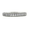 Image 4 : Estate 18k White Gold 0.90 ctw Pave Diamond 3.7mm 3 Sided Wedding Stack Band Rin