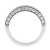 Image 8 : Estate 18k White Gold 0.90 ctw Pave Diamond 3.7mm 3 Sided Wedding Stack Band Rin