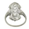 Image 7 : Antique Edwardian Platinum 1 ctw Old Diamond Milgrain Detailed Long Dinner Ring