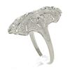 Image 9 : Antique Edwardian Platinum 1 ctw Old Diamond Milgrain Detailed Long Dinner Ring
