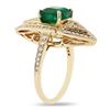 Image 3 : 2.67 ctw Emerald and 0.53 ctw Diamond 14K Yellow Gold Ring