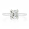 Image 4 : NEW Platinum 1.88 ctw GIA Old Emerald Cut Prong Diamond Solitaire Engagement Rin