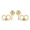 Image 2 : NEW Classic 14k Yellow Gold 0.31 ctw Round 6-Prong Diamond Petite Stud Earrings