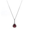 Image 4 : Fashion Pear Shaped Ruby & Diamond Pendant and Chain