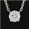 Image 3 : New 14K Gold .47 ctw Round Brilliant Diamond Solitaire Pendant w/ Adjustable Cha