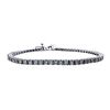 Image 1 : 3.77 ctw Diamond Tennis Bracelet - 14KT White Gold