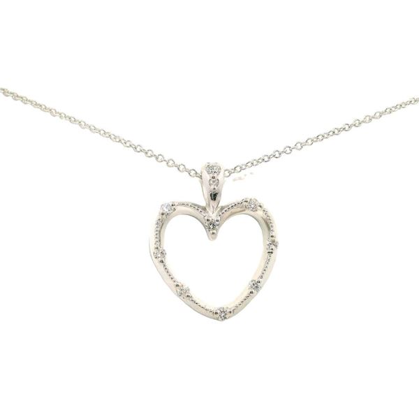 14kt WG Heart Pendant with chain