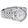 Image 4 : Rolex Mens Stainless Steel White Roman 36MM Diamond And Ruby Datejust Wristwatch
