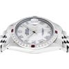 Image 8 : Rolex Mens Stainless Steel White Roman 36MM Diamond And Ruby Datejust Wristwatch