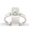 Image 1 : Vintage 14k White Gold 0.18 ctw Round Diamond Illusion Set Solitaire Ring
