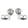 Image 2 : New Classic 14k White Gold 0.52 ctw Bezel Round Brilliant Diamond Stud Earrings