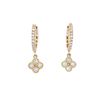 Image 2 : 14kt YG Dia Clover Dangle Earrings