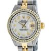 Image 1 : Rolex Ladies Quickset Two Tone Channel Set Diamond Bezel Datejust Wristwatch
