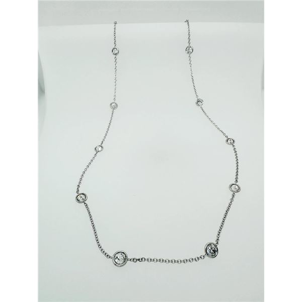 2.99 ctw "Diamonds by the Yard" Diamond Necklace - 18K White Gold