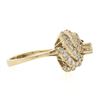 Image 5 : Solid 14k Yellow Gold 1.55 ctw Round Diamond Top High Swirl Domed Cocktail Ring