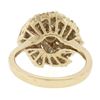 Image 7 : Solid 14k Yellow Gold 1.55 ctw Round Diamond Top High Swirl Domed Cocktail Ring
