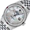 Image 2 : Rolex Mens Stainless Steel Diamond Lugs And Ruby Channel Set Diamond Datejust Wr