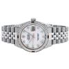 Image 4 : Rolex Mens Stainless Steel Diamond Lugs And Ruby Channel Set Diamond Datejust Wr