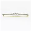 Image 6 : Antique Art Deco Platinum 4.04 ctw Old European Diamond Filigree Bar Pin Brooch