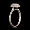 Image 3 : 0.69 ctw SI1 CLARITY F COLOR CENTER Diamond 18K White Gold Ring (1.06 ctw Diamon