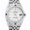Image 1 : Rolex Mens Stainless Steel White Diamond Lugs And Sapphire Datejust 36MM