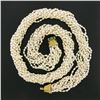 Image 5 : Vintage 11 Strand 31" Freshwater Pearl Necklace w/ 14k Gold Jade Handmade Clasp