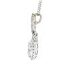 Image 5 : Solid 18k White Gold 1.0 ctw Round Diamond Cluster Pendant & 16" 14k Cable Chain