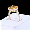 Image 3 : 2.47 ctw Opal and 0.57 ctw Diamond 14K Yellow Gold Ring