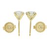 Image 5 : NEW 18k Gold 1.81 ctw GIA Round Brilliant Diamond 4 Prong Martini Stud Earrings
