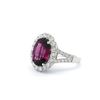 Image 3 : Fahsion Pink Tourmaline & Diamond Halo Ring