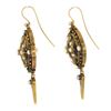 Image 4 : Antique Victorian 14k+ Gold Cultured Pearl Blue Enamel Drop Dangle Earrings