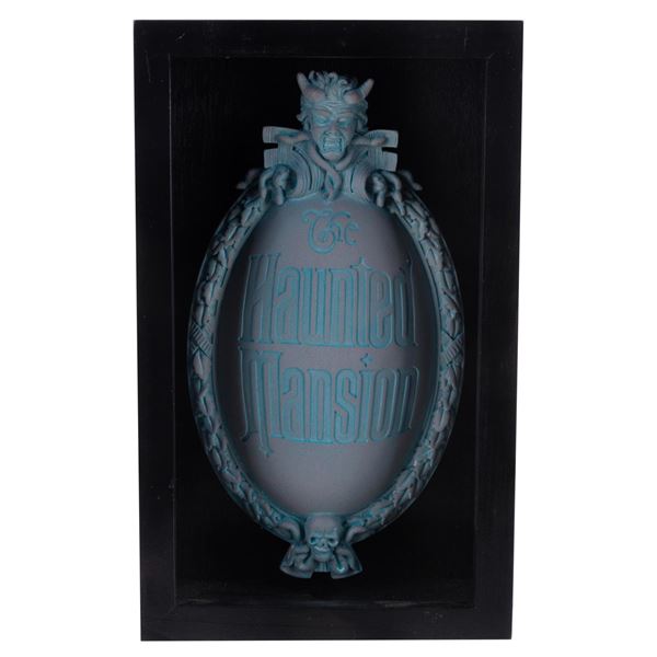 A Haunted Mansion Dearly Departed Plaque.