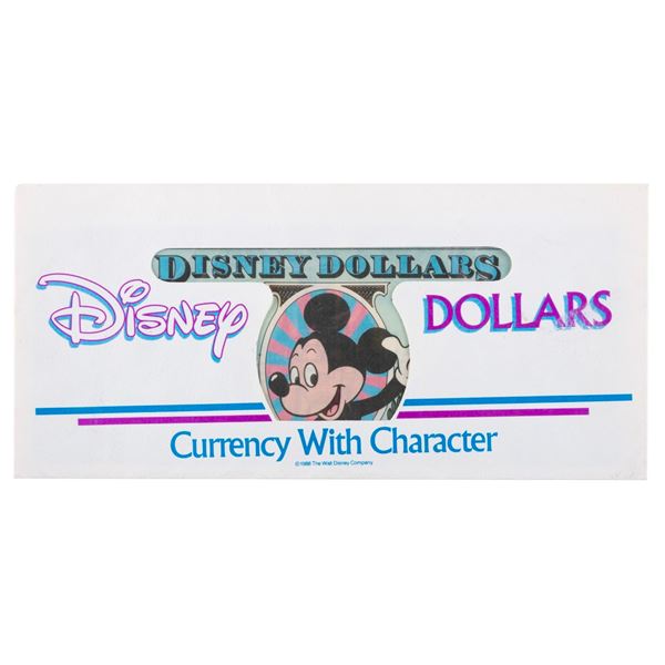 A 1989 Disney Dollar with Envelope.