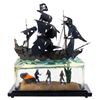 Image 1 : A Pirates of the Caribbean Black Pearl Figure.