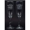 Image 2 : A Pair of Haunted Mansion Holiday Event Champagne Glasses.