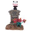 Image 1 : A Haunted Mansion Holiday Scary Teddy on Tombstone Bobble Head Figure.