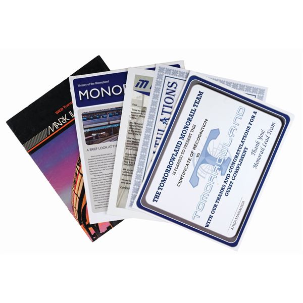 A Mark IV Monorail Brochure and Ephemera.