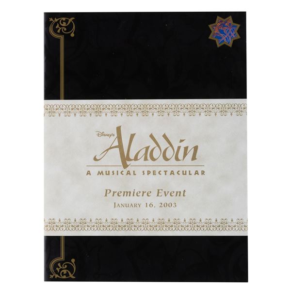 An Aladdin Musical Spectacular Premiere Event Program.