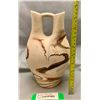 Image 2 : Nemadji Pottery Double-Necked Vintage Wedding Vase - 1929-1972 Native American Arrowhead, MNN USA