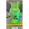 Image 1 : Uranium Glass 1890's Hand Painted Pitcher Very Rare Hobbs & Bruckner