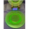 Image 4 : (2) Victorian Era Uranium Glass 8 1/2" Dinner Plates Circa 1890's