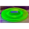 Image 5 : (2) Victorian Era Uranium Glass 8 1/2" Dinner Plates Circa 1890's