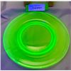 Image 4 : (2) Victorian Era Uranium Glass 8 1/2" Dinner Plates Circa 1890's
