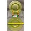 Image 5 : (2) Victorian Era Uranium Glass 8 1/2" Dinner Plates Circa 1890's